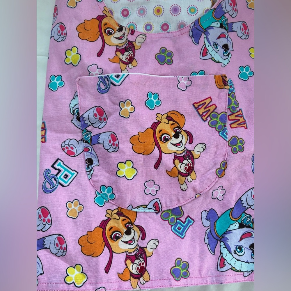 HANDMADE PAW PATROL SMOCK APRON KIDS REVERSIBLE - Picture 4 of 6